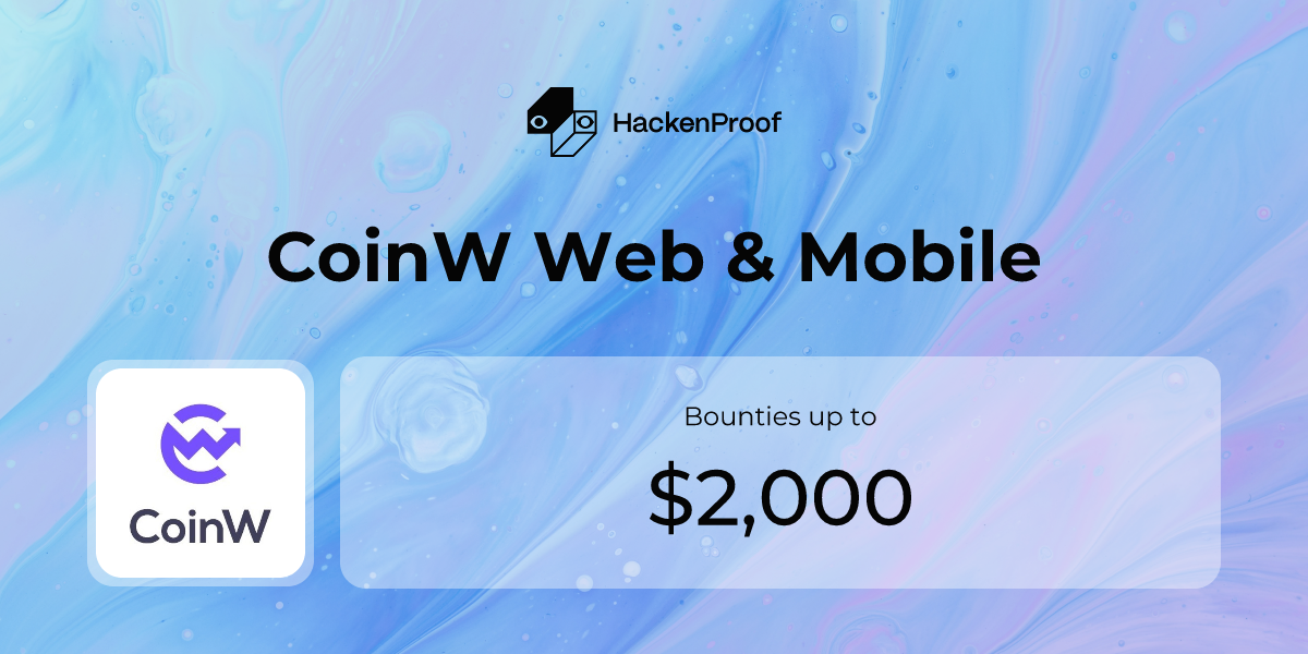 CoinW Web & Mobile: Program Info | HackenProof