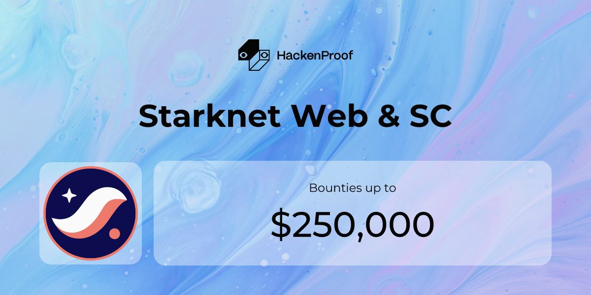 Web Sc Starknet Web & SC: Program Info | HackenProof