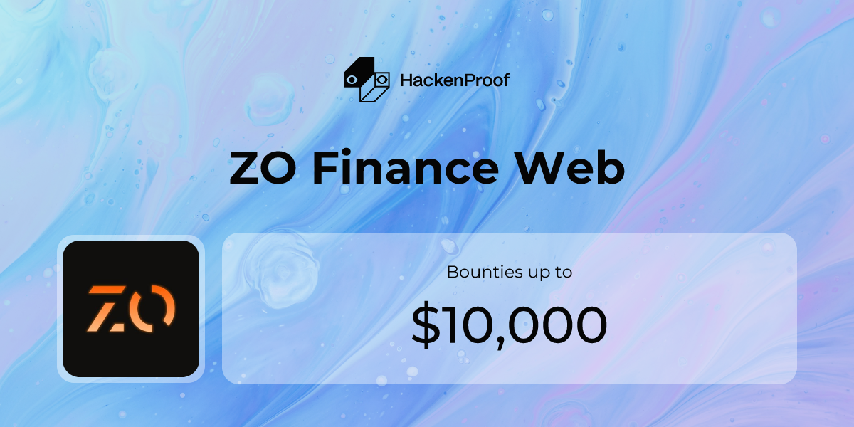 ZO Finance Web: Program Info | HackenProof